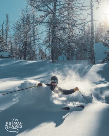 Ripping powder on cat skiing in Ridder, Kazakhstan